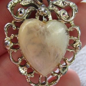 Vtg Virgin Mary & child reversible necklace